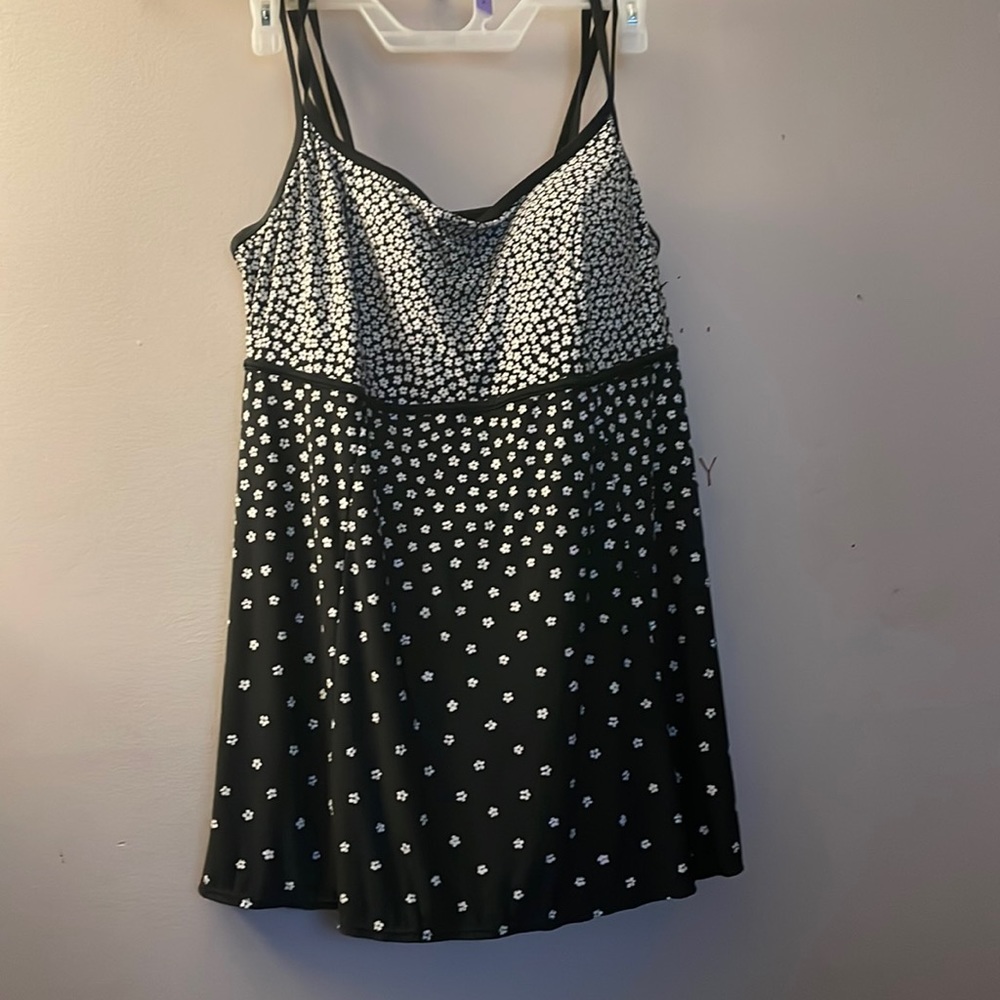 22W leCove JCPenney plus babydoll bathing suit dress